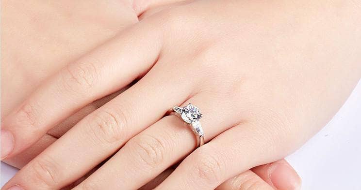 EVN™ Diamond Ring Light Luxury Queen 2CT-Black Diamonds New York