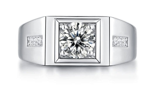 Created Diamond Ring Luxury Noble Engagement for Men-Black Diamonds New York