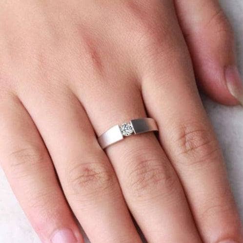 Created Diamond Ring Simple Design-Black Diamonds New York