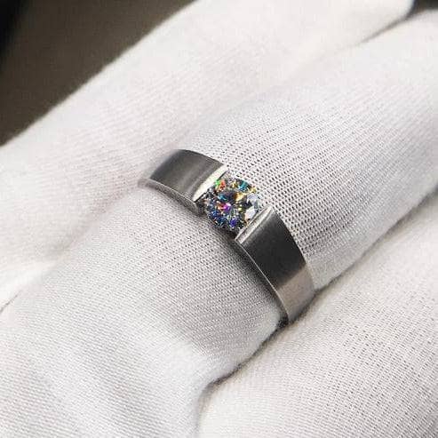 Created Diamond Ring Simple Design-Black Diamonds New York