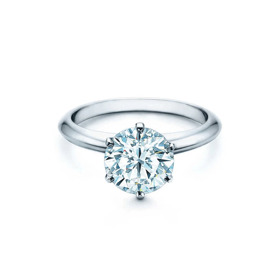 CVD Diamond Ring Six Prong Solitaire