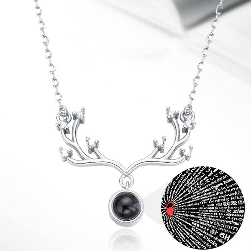 Created Diamond Romantic 100 Languages of I LOVE YOU Necklace-Black Diamonds New York