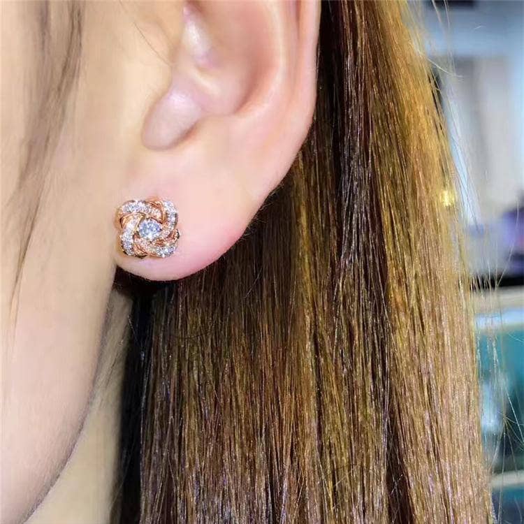EVN™ Diamond Romantic Four-leaf Clover Earrings-Black Diamonds New York