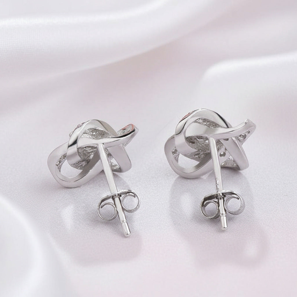 Round Diamond Option Romantic Four-leaf Clover Earrings-Black Diamonds New York