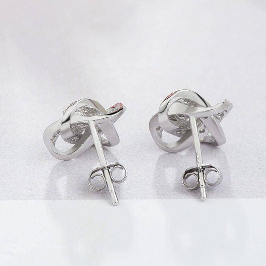 Created Diamond Romantic Four-leaf Clover Earrings-Black Diamonds New York