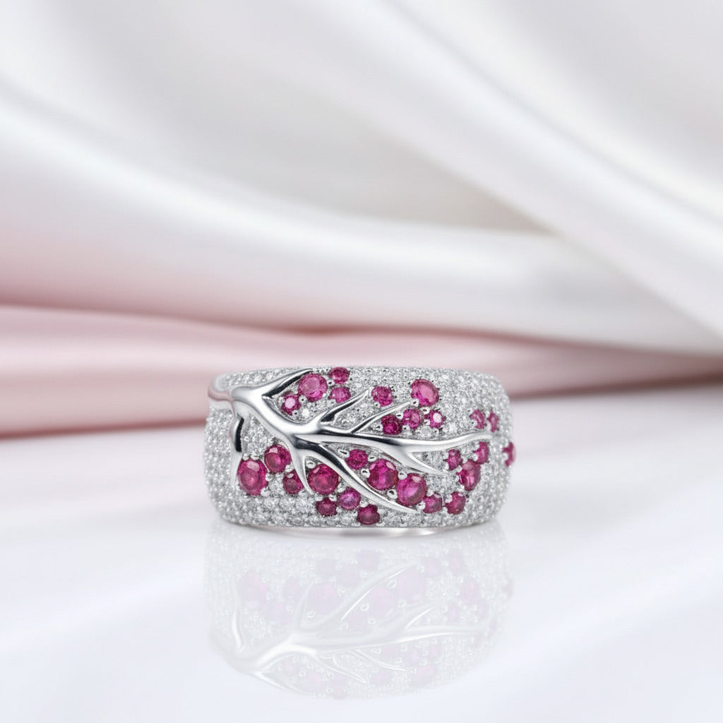 Round Diamond Option Sakura Ring-Black Diamonds New York