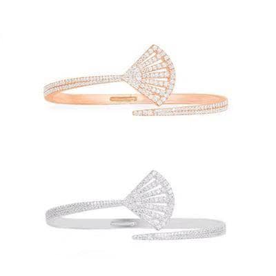 EVN™ Diamond Scalloped Opening Bracelet-Black Diamonds New York
