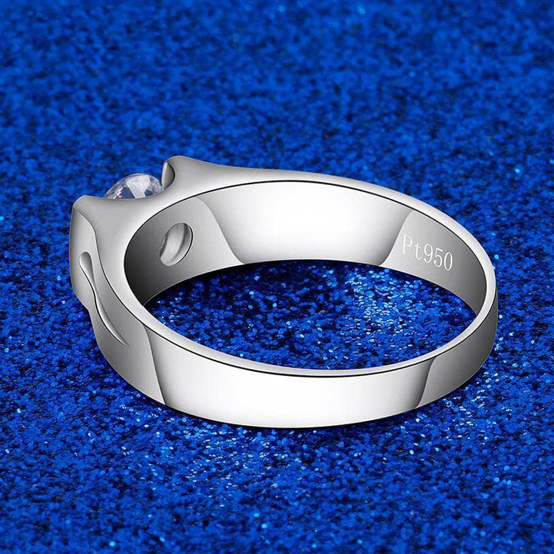 CVD Diamond Simple Engagement Ring for men