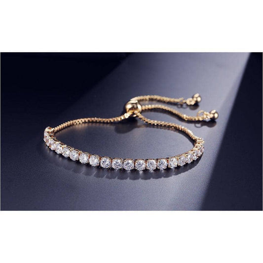 Created Diamond Single Row Shiny Bracelet-Black Diamonds New York