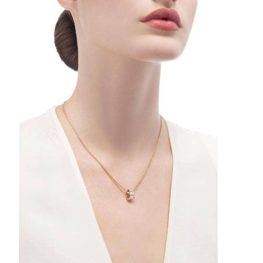 Created Diamond Snake Bone Circle Shape Adjustable Necklace-Black Diamonds New York