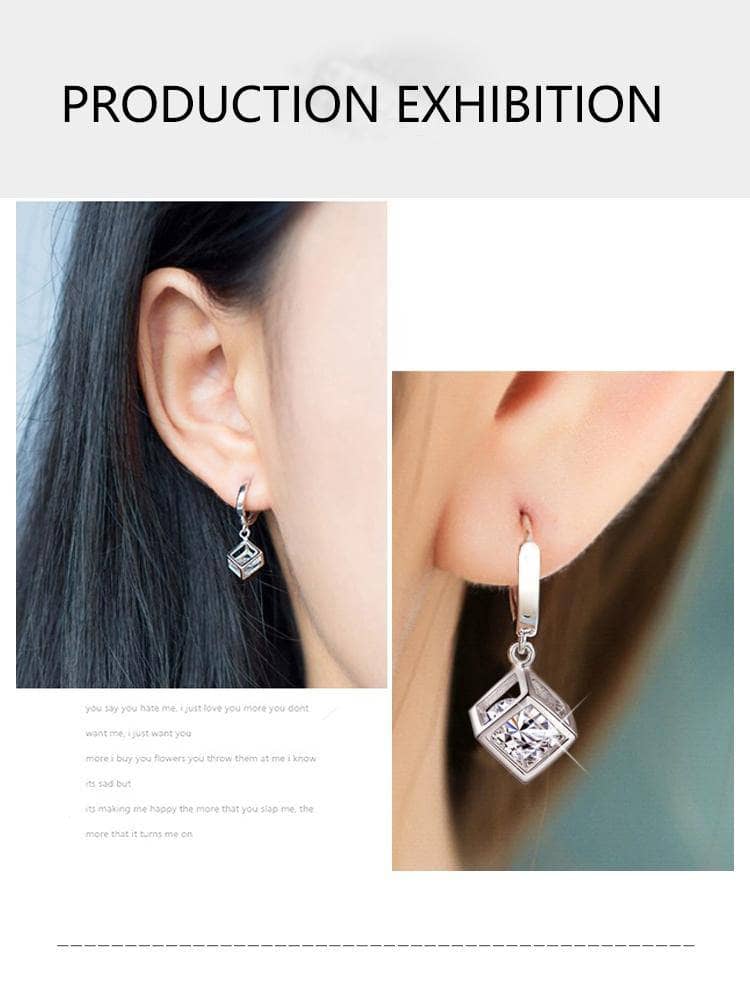 EVN™ Diamond Special Design Cubic Earrings-Black Diamonds New York