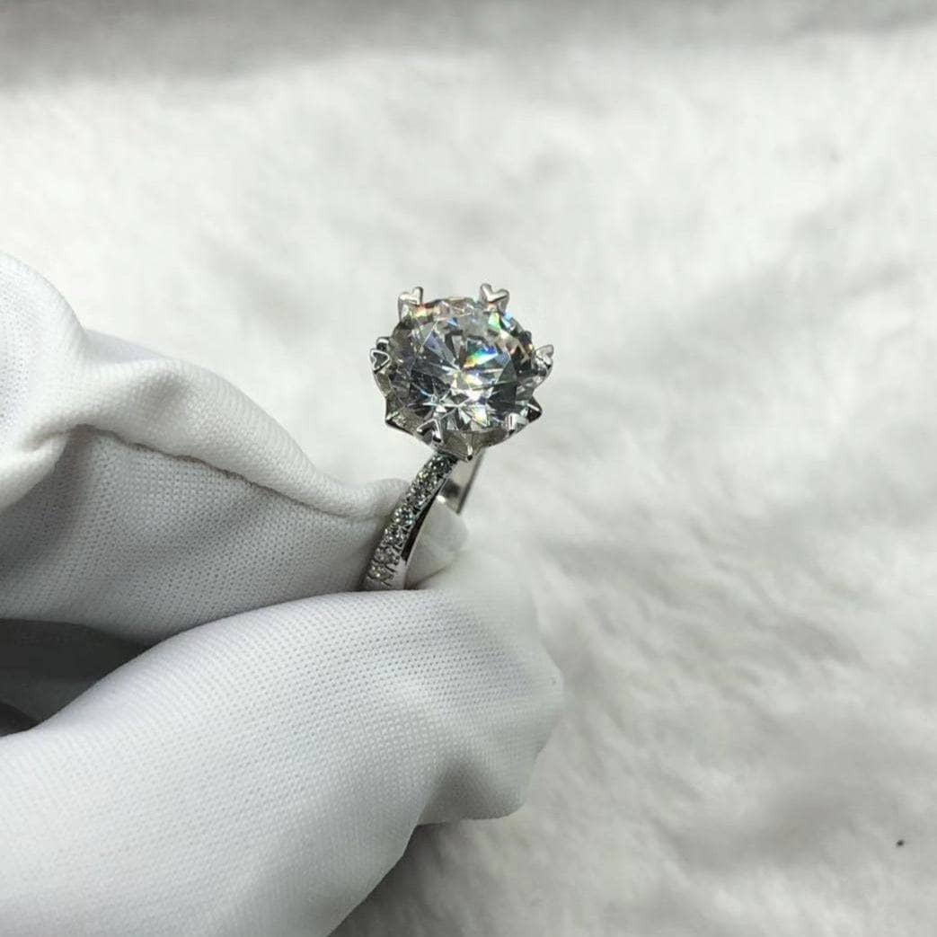 Created Diamond Twisting Snowflake Ring-Black Diamonds New York