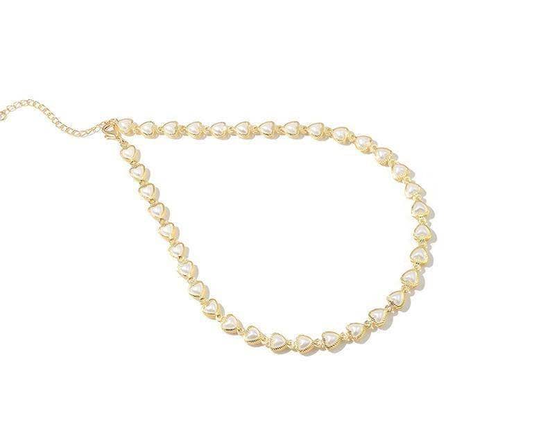 EVN™ Diamond Unique and Graceful Pearl Collarbone Necklace from Black ...