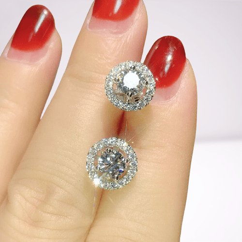 EVN™ Diamonds Round Belle Dame Earrings Four Prong - Black Diamonds New York