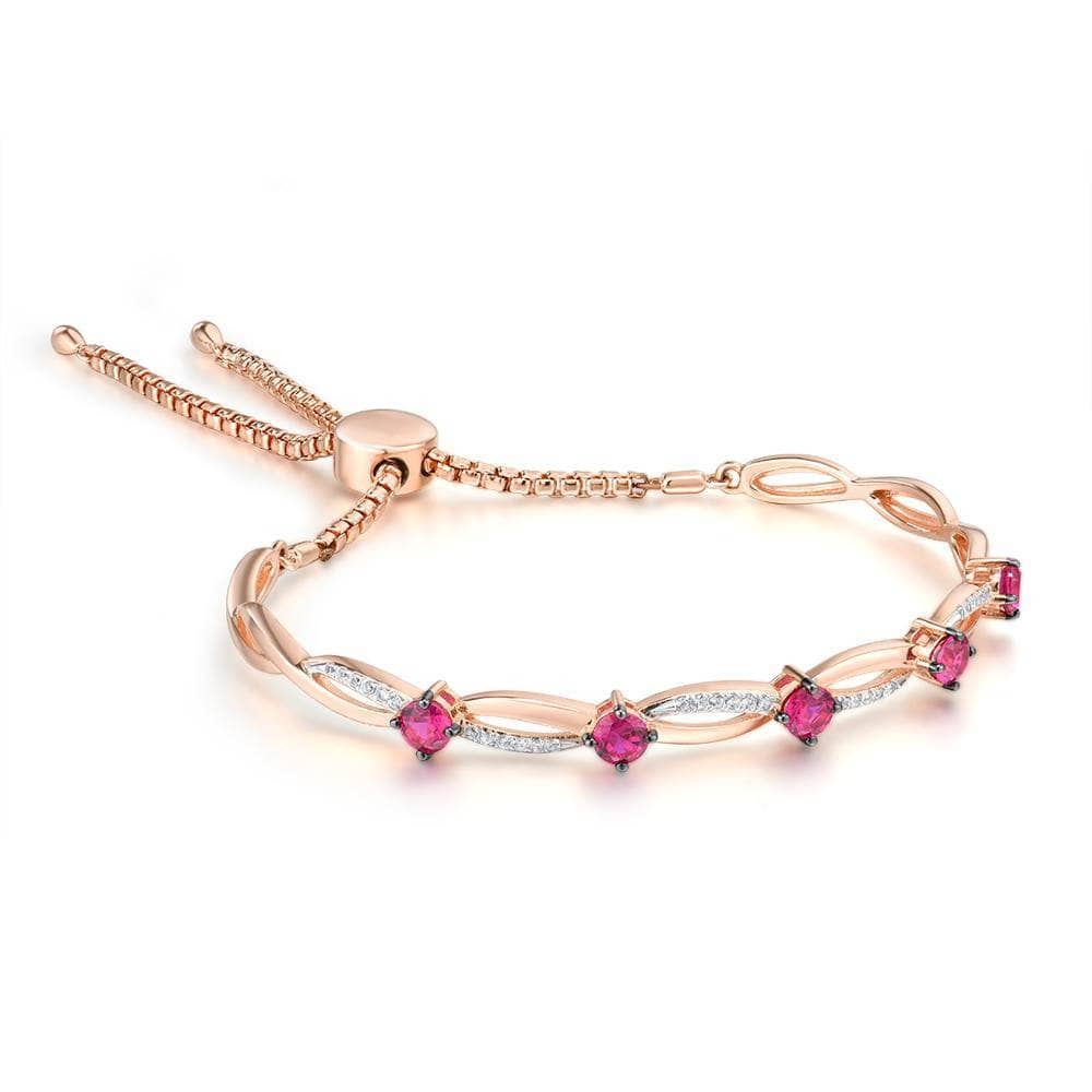 EVN Stone & Created Ruby Adjustable Bolo Bracelet-Black Diamonds New York