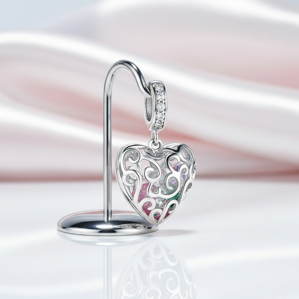 Diamond Option Heart Romantic Bead-Black Diamonds New York