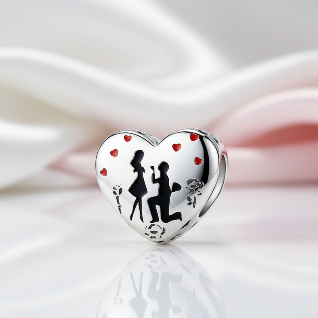 Diamond Option Heart Romantic Bead-Black Diamonds New York
