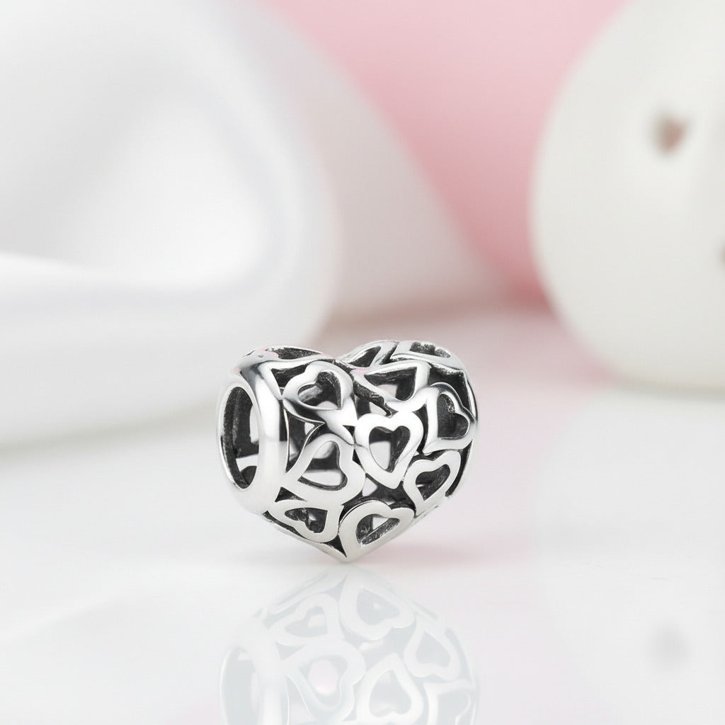 Diamond Option Heart Romantic Bead-Black Diamonds New York
