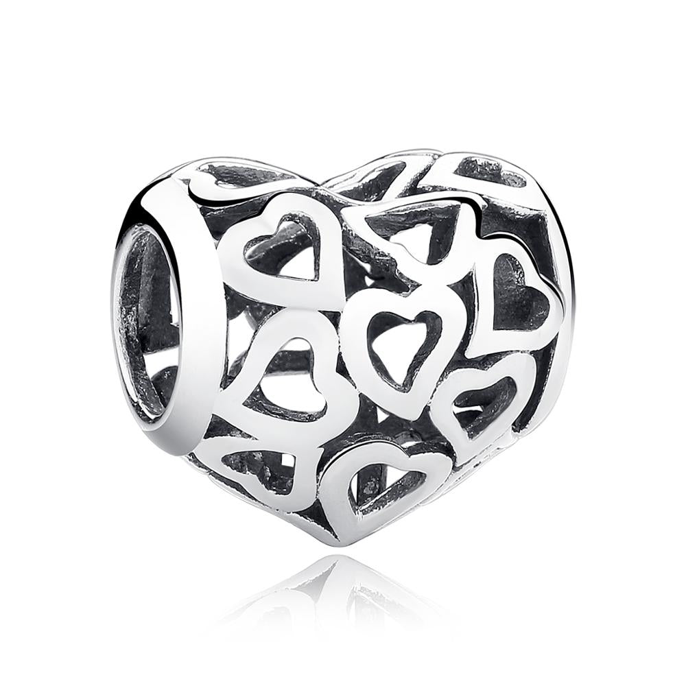 EVN Stone Heart Romantic Bead-Black Diamonds New York