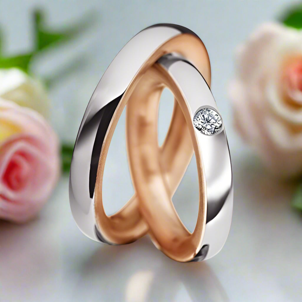 Round Diamond His And Hers Promise Ring-Black Diamonds New York