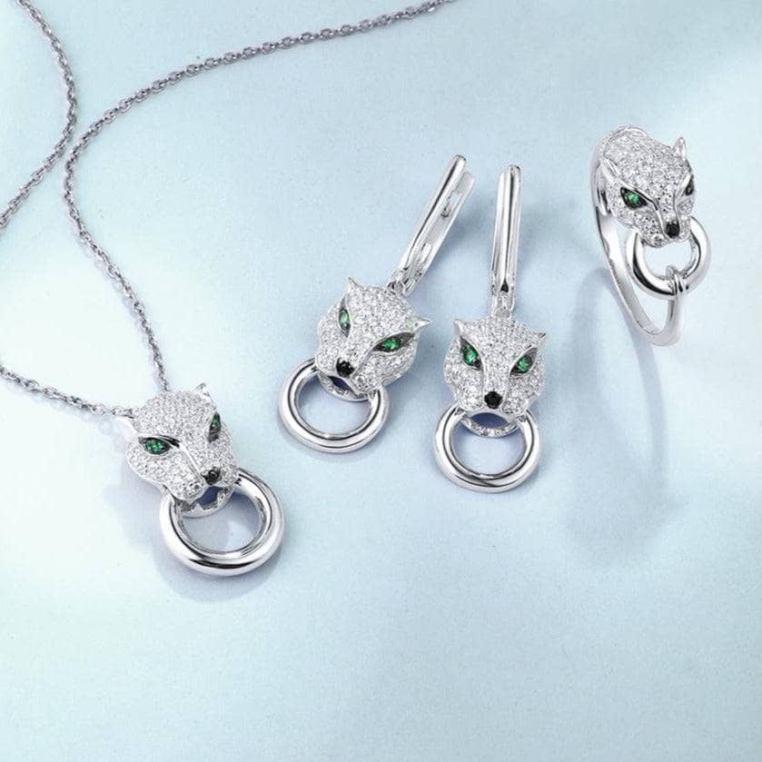 EVN Stone Leopard Jewelry Set-Black Diamonds New York