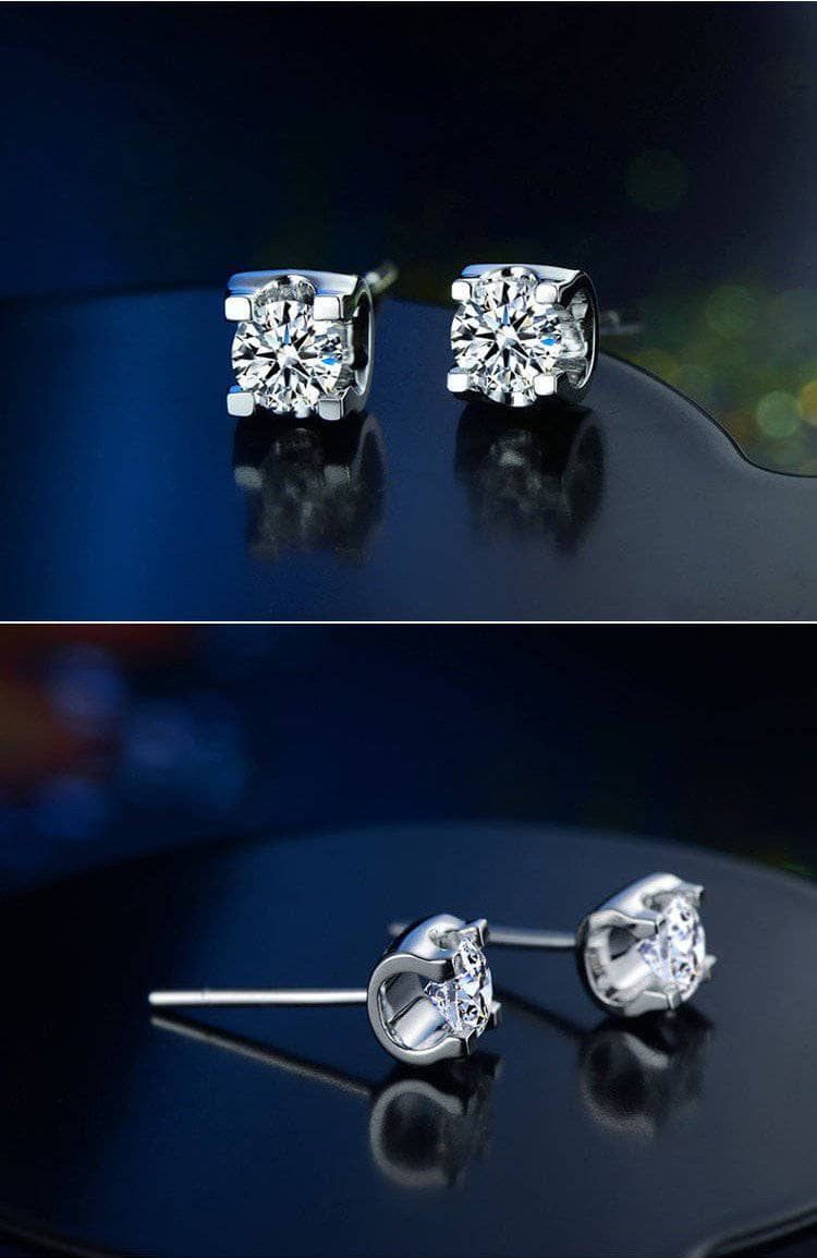 Created Diamond OX-head Earrings-Black Diamonds New York