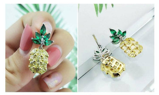 CVD DIAMOND Pineapple Earrings
