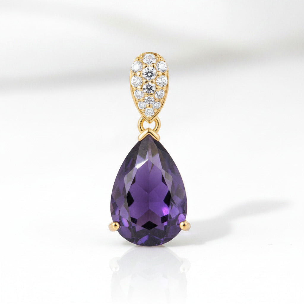 Pear-cut Diamond Option Slide Pendant-Black Diamonds New York