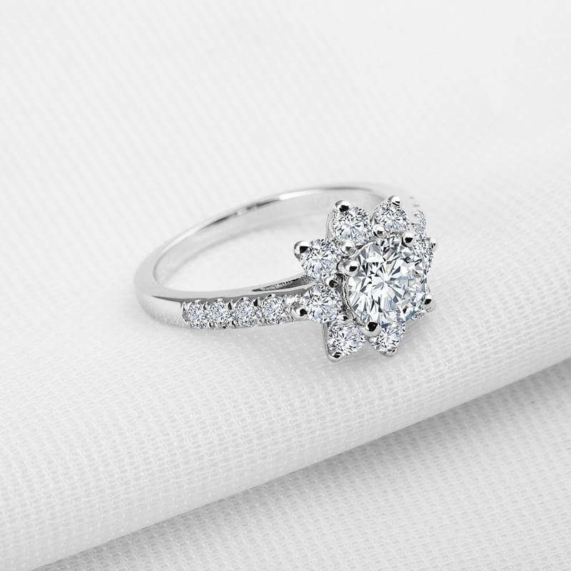 EVN™ Stone Sun Flower Ring-Black Diamonds New York
