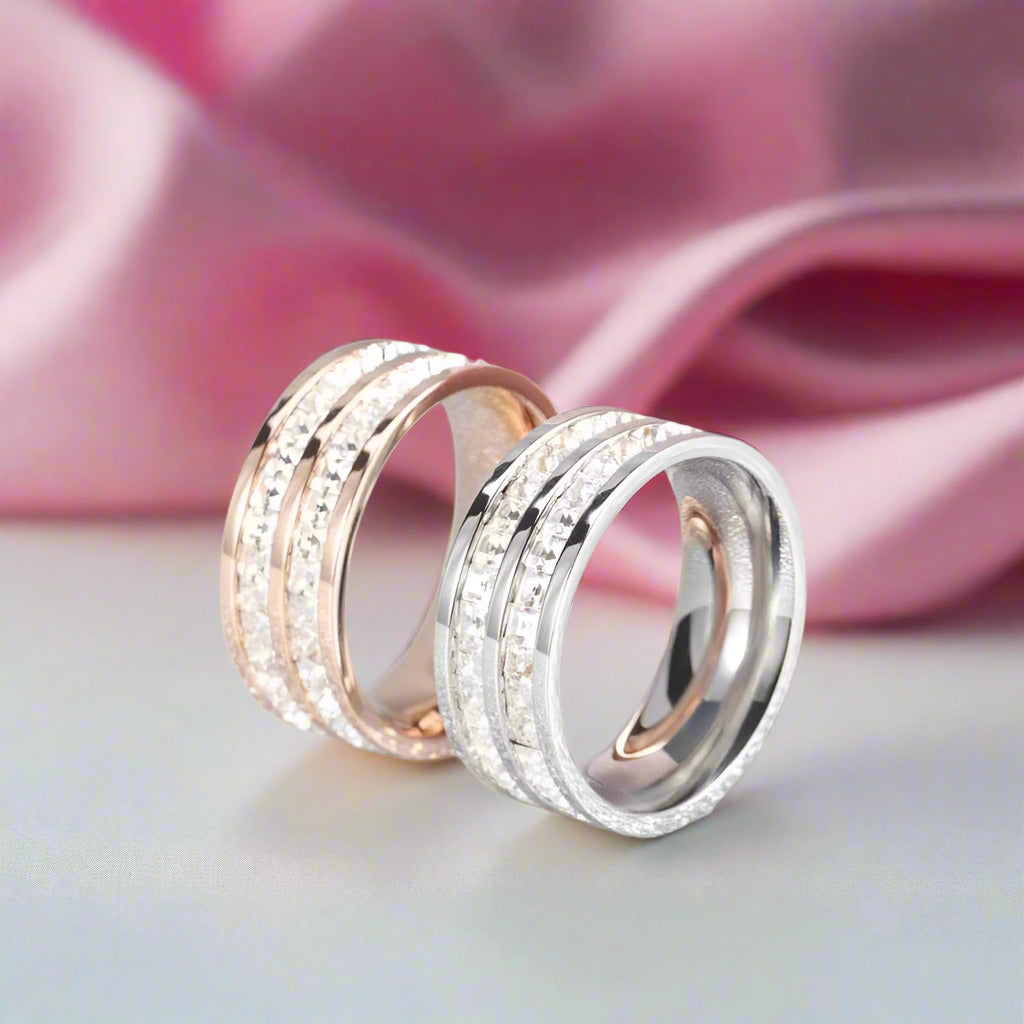 Titanium Cocktail Diamond Wedding Band-Black Diamonds New York