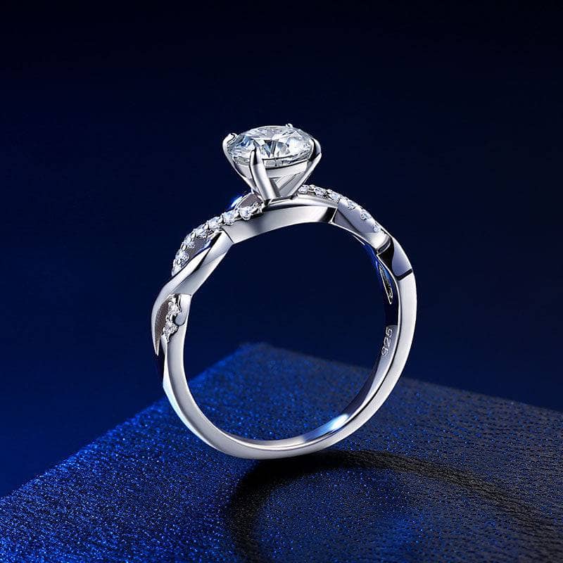 Created Diamond Unique Infinity Love Engagement Ring-Black Diamonds New York