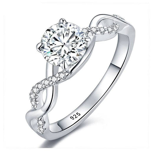 Created Diamond Unique Infinity Love Engagement Ring-Black Diamonds New York