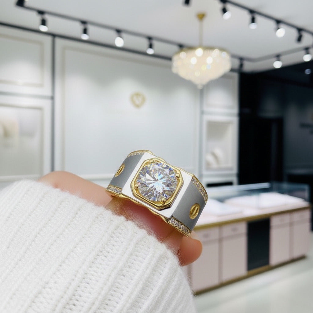 Exquisite Classic Diamond Wedding Ring-Black Diamonds New York