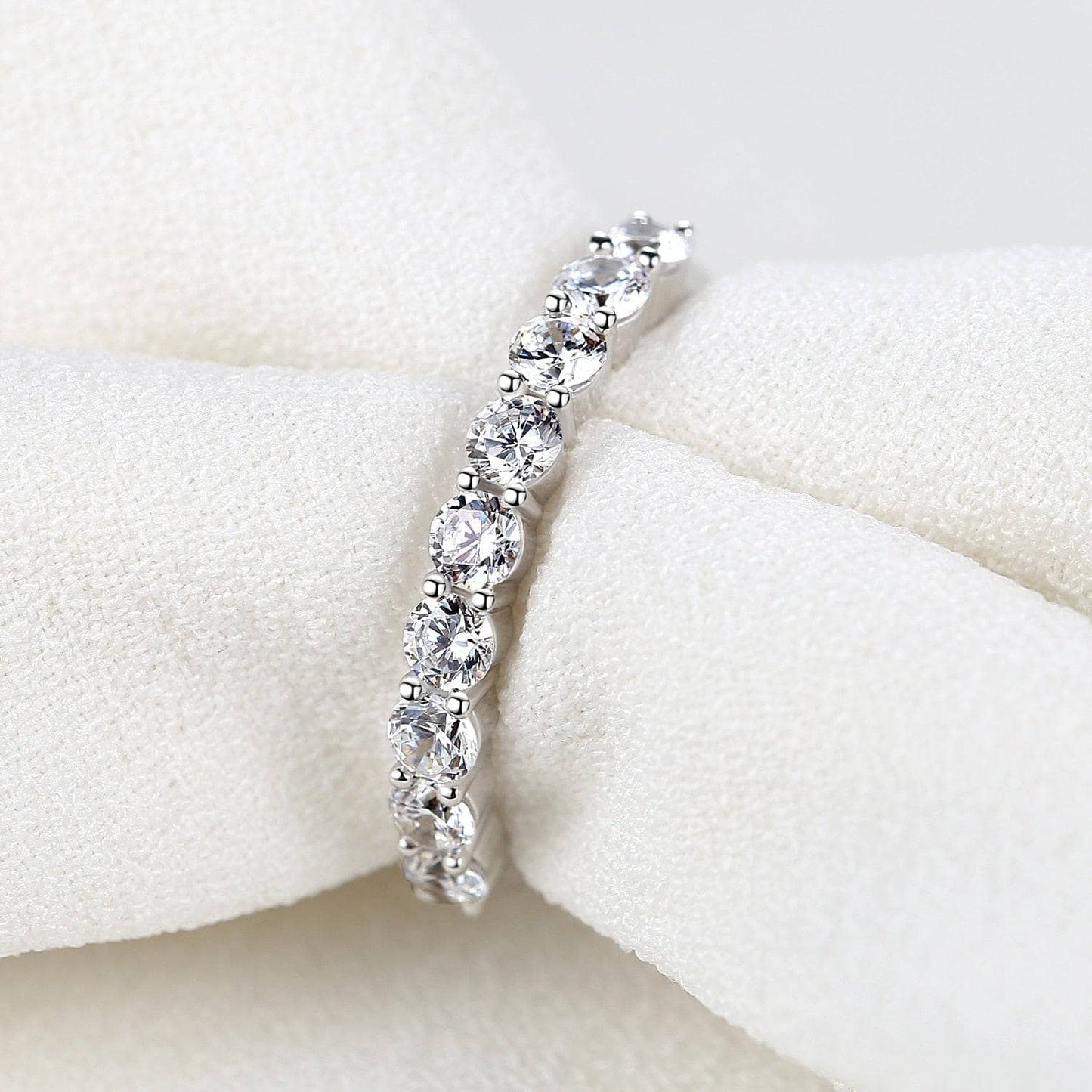 Exquisite Eternity Created Diamond Promise Ring-Black Diamonds New York