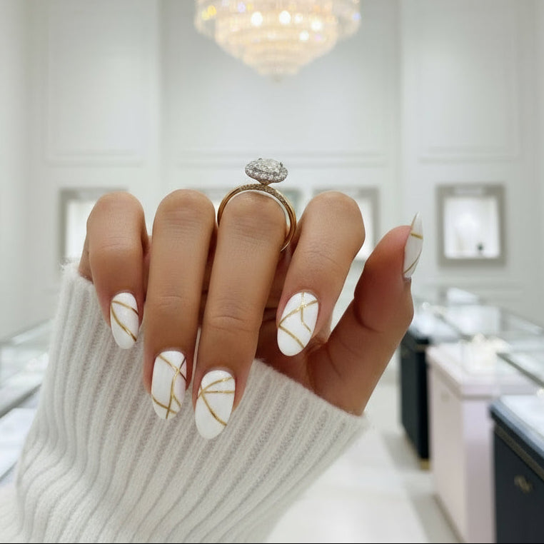 14k Yellow Gold Halo Oval Cut Engagement Ring-Black Diamonds New York