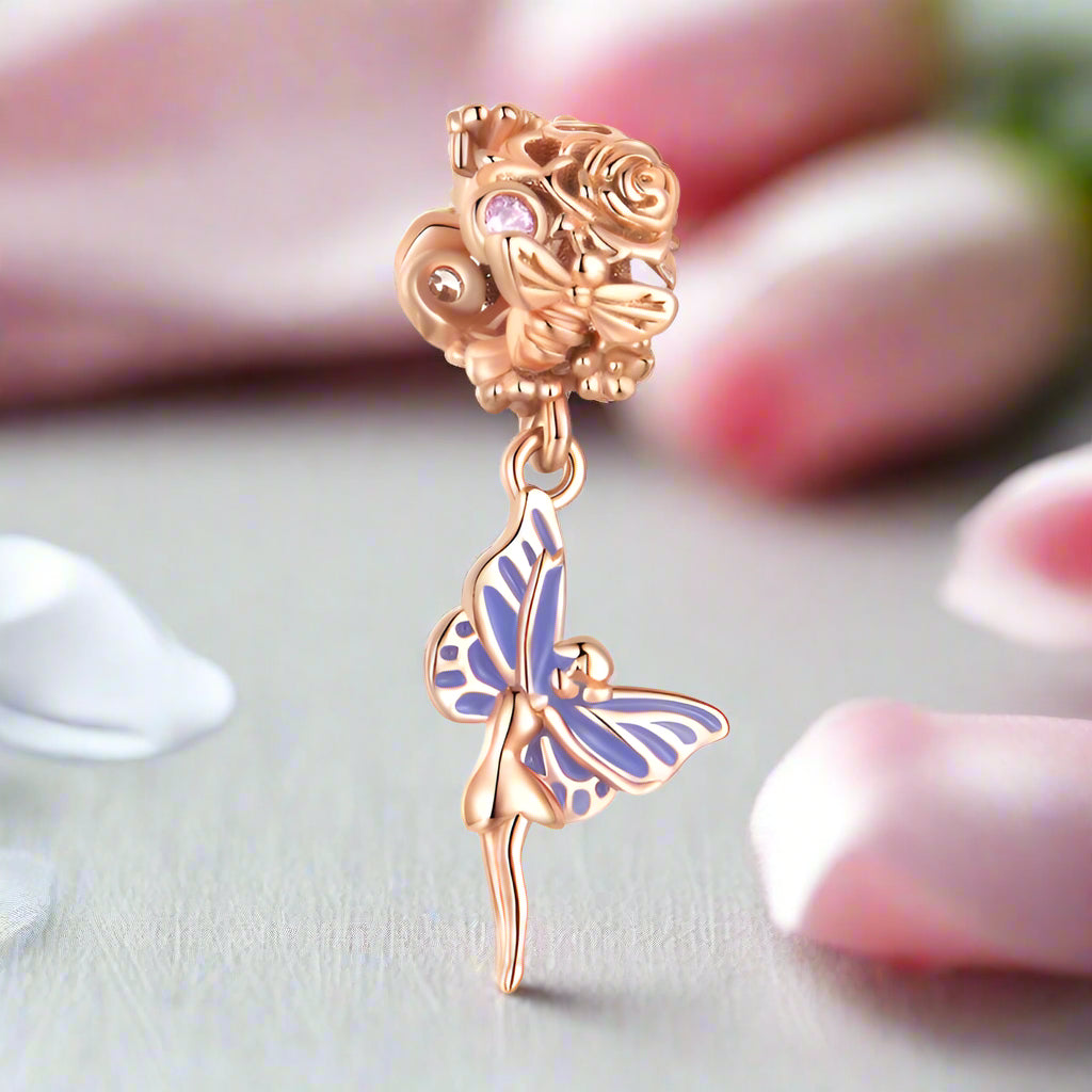 Fairy of Wishes Charm Pendant-Black Diamonds New York