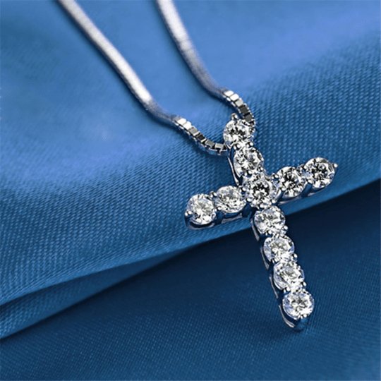 Fashion Cross Pendant Necklace - Black Diamonds New York