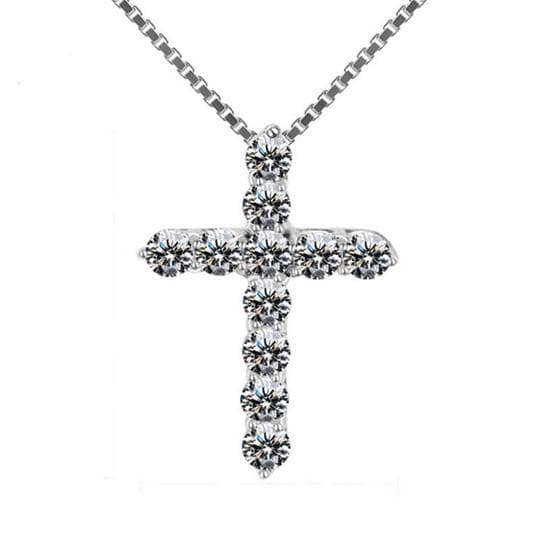 Fashion Cross Pendant Necklace - Black Diamonds New York