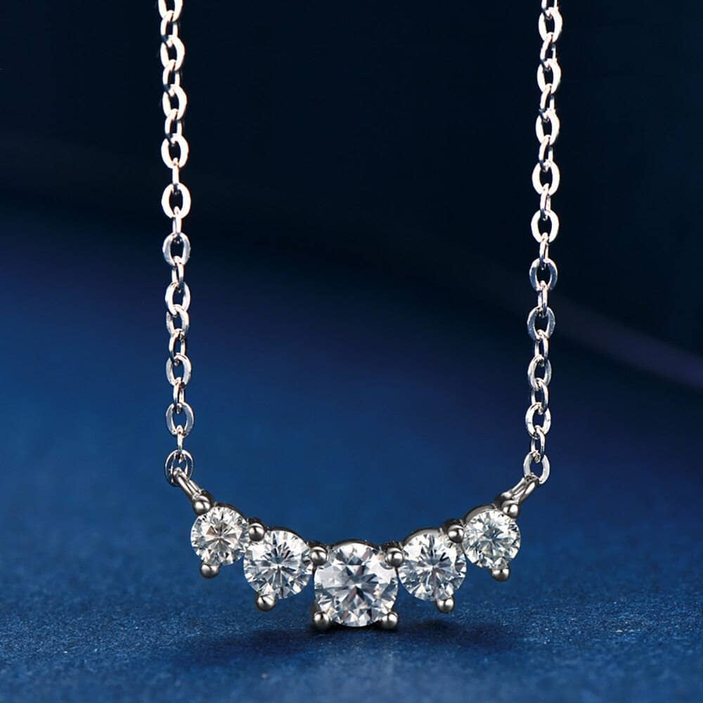 Necklace - Princess Cut Three Stone | Custom Carat Jewelry
