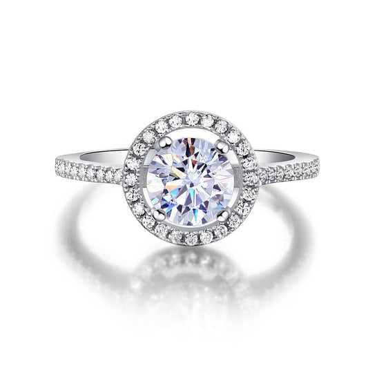 Flash Sale-1.25ct Round Cut Created Diamond Engagement Ring-Black Diamonds New York
