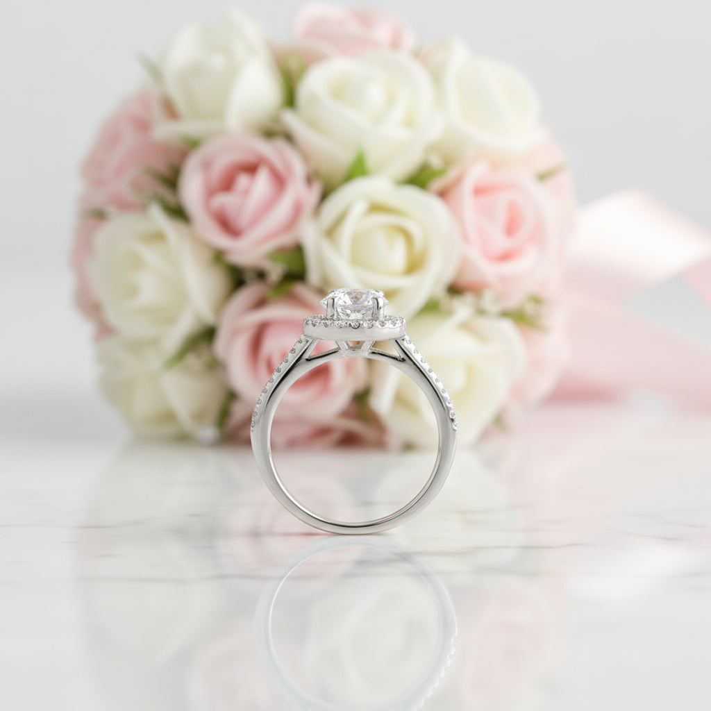 1.25ct Round Cut Diamond Option Engagement Ring-Black Diamonds New York