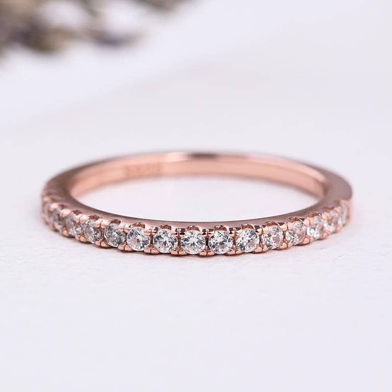 Flash Sale- 3.0ct Cushion Cut Rose Gold Clear Simulated Sapphire Wedding Ring Set - Black Diamonds New York