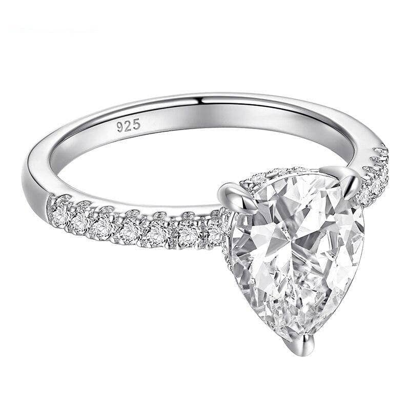 Flash Sale- 4ct Pear Cut EVN™ Diamond Engagement Ring-Black Diamonds New York