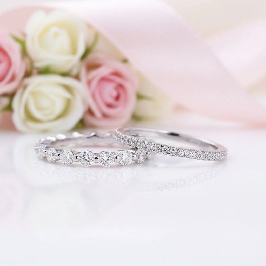 Diamond Option Cushion Cut 3-Pcs Wedding Ring-Black Diamonds New York