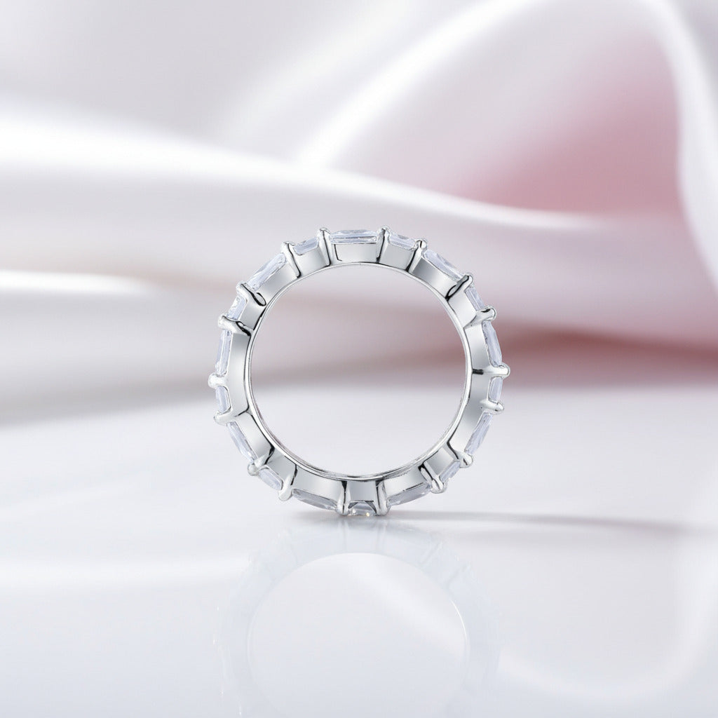 Emerald Cut Diamond Option Wedding Band-Black Diamonds New York