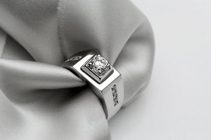 Flash Sale- Created Diamond Ring Luxury Noble Engagement for Men-Black Diamonds New York