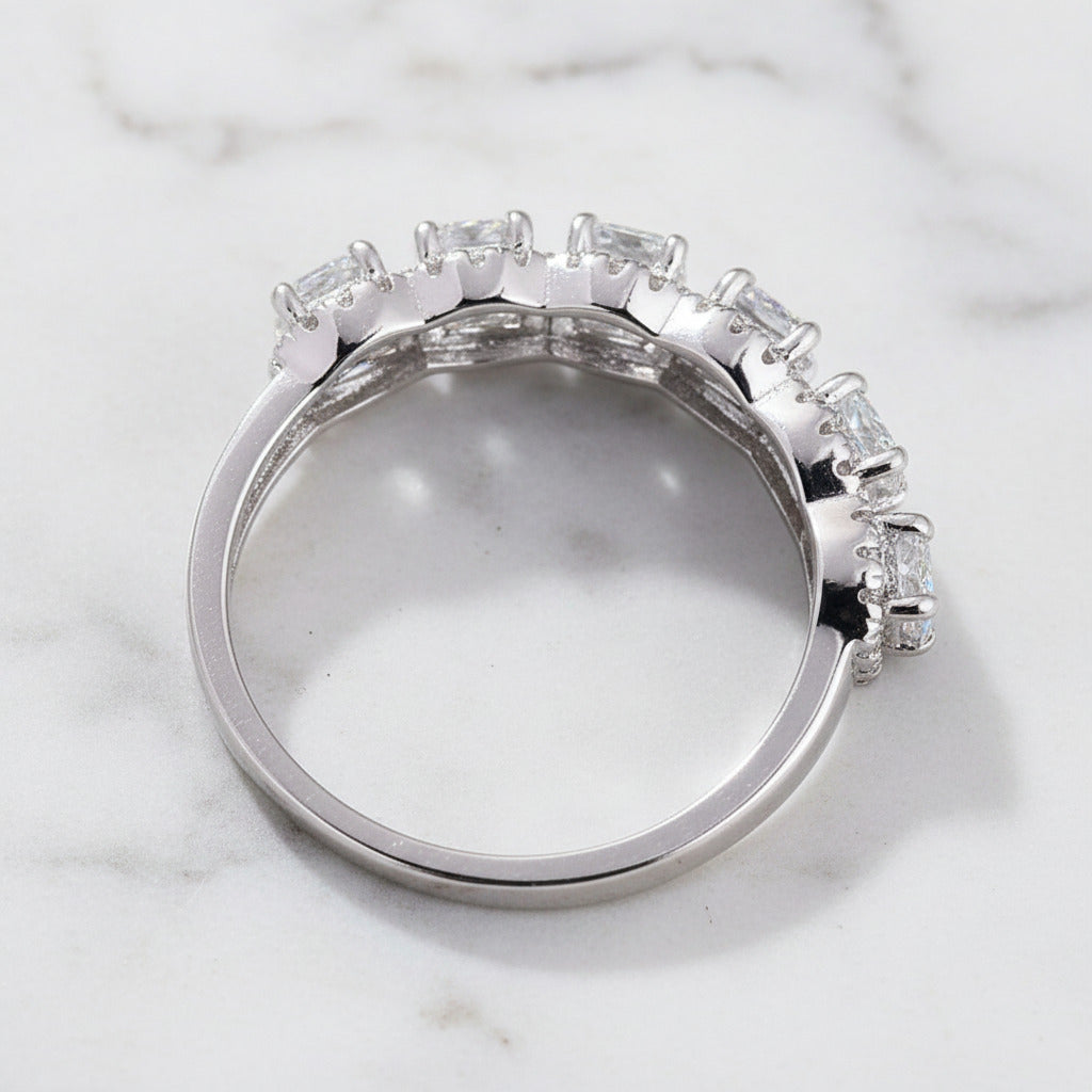 Halo Six Cushion Cut Diamond Option Wedding Band Ring-Black Diamonds New York