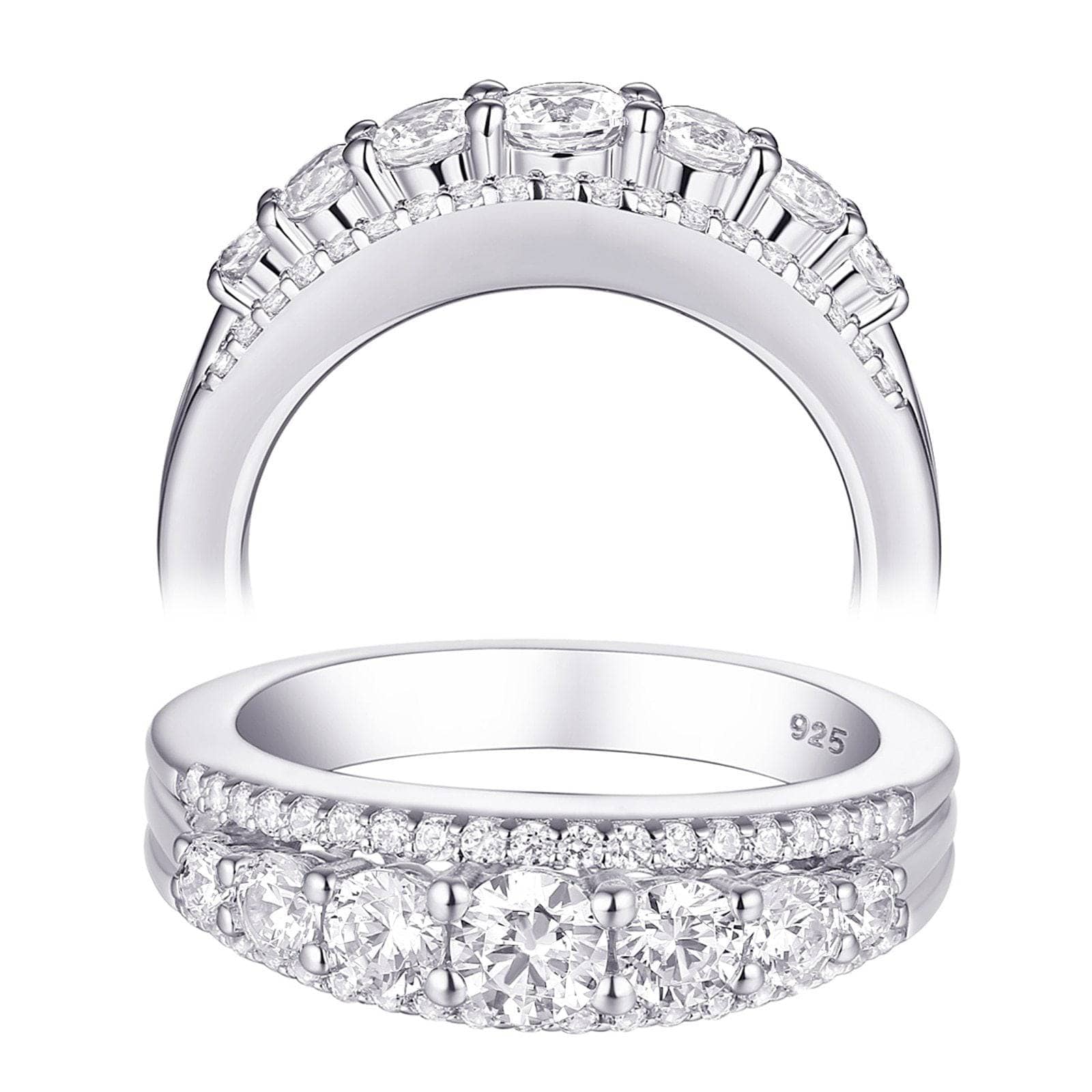 Flash Sale-Round White 1.2Ct Created Diamond Option Ring-Black Diamonds New York