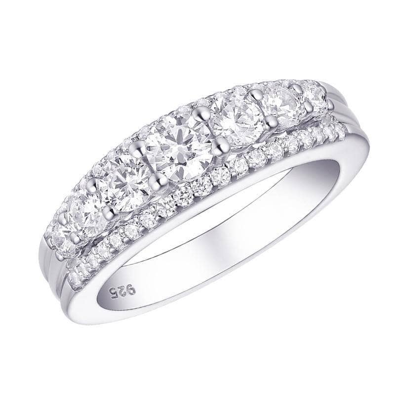 Flash Sale-Round White 1.2Ct Created Diamond Option Ring-Black Diamonds New York