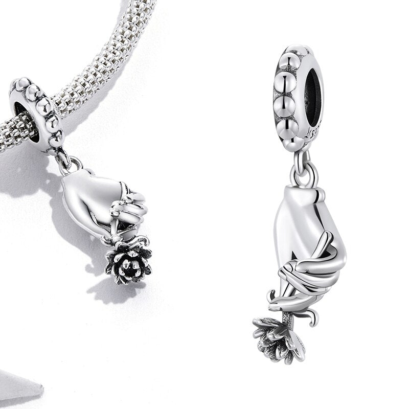 Flower Bug & Heart-Shaped Charm Beads Series-Black Diamonds New York